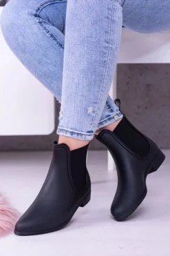 Czarne Damskie Kalosze Sztyblety Amara