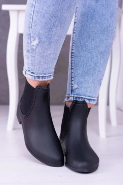 Czarne Damskie Kalosze Sztyblety Amara