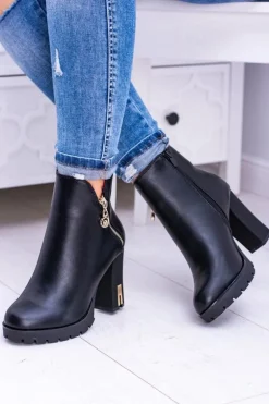 Czarne ekstrawaganckie botki Superlove