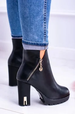 Czarne ekstrawaganckie botki Superlove