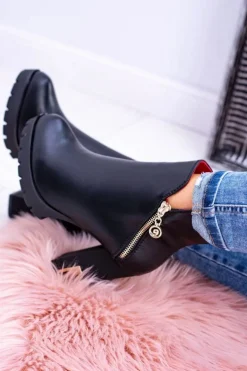 Czarne ekstrawaganckie botki Superlove