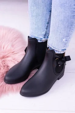 Czarne Matowe Damskie Kalosze Sztyblety Someday