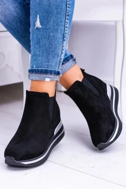 Czarne sportowe botki Popstar