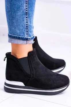 Czarne sportowe botki Popstar