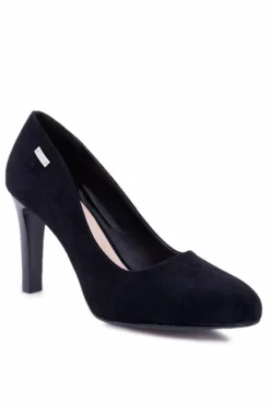 Czółenka damskie Czarne Na Słupku Zamsz Sergio Leone Campbell