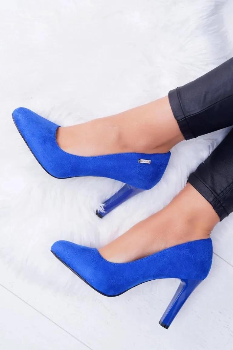 Czółenka damskie Na Słupku Sergio Leone Zamsz Indygo Campbell