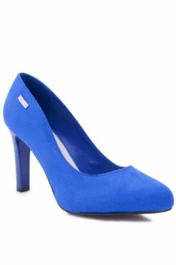 Czółenka damskie Na Słupku Sergio Leone Zamsz Indygo Campbell