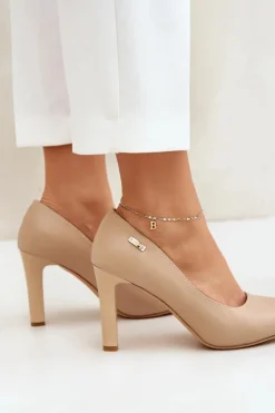 Czółenka Damskie Na Słupku Sergio Leone Coffe Campbell