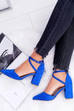 Czółenka Damskie Na Słupku W Szpic Chabrowe Traffic