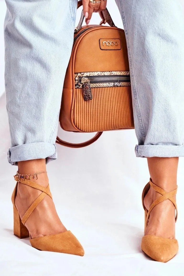 Czółenka Damskie Na Słupku W Szpic Camel Traffic