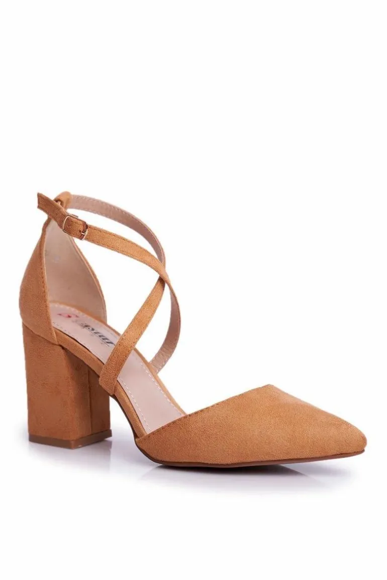 Czółenka Damskie Na Słupku W Szpic Camel Traffic