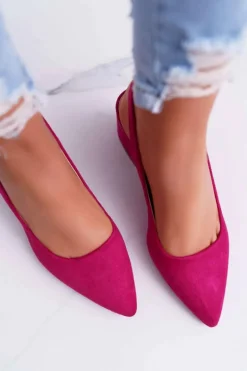 Czółenka Damskie Na Słupku W Szpic Fuksja Contrail