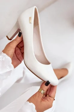 Czółenka Damskie Sergio Leone Perłowe Orsola