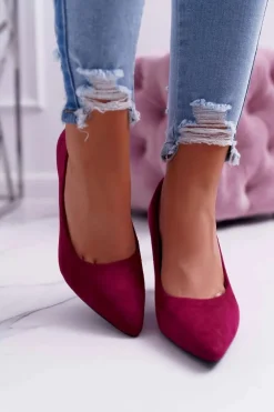 Czółenka Damskie Sergio Leone PB139 Fuksja Felice