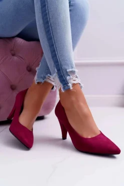 Czółenka Damskie Sergio Leone PB139 Fuksja Felice