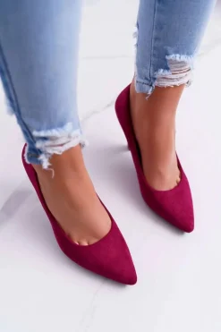 Czółenka Damskie Sergio Leone PB139 Fuksja Felice