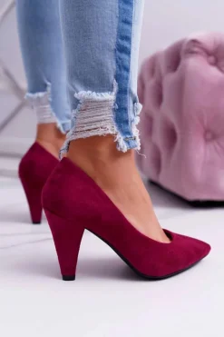 Czółenka Damskie Sergio Leone PB139 Fuksja Felice