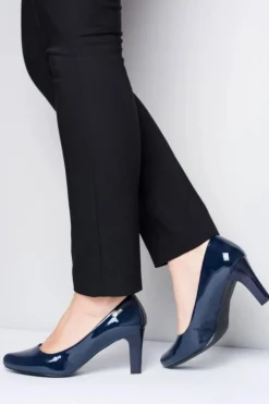 Czółenka damskie Sergio Leone Granatowe Lakierowane Orsola