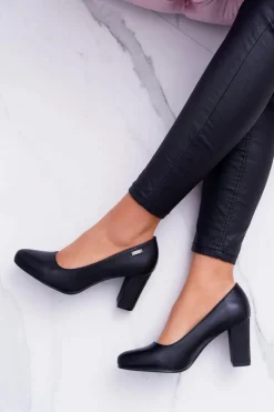 Czółenka Damskie Sergio Leone PB130 Czarne Amber