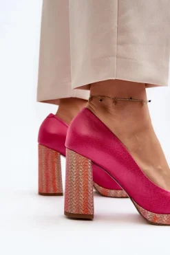 Czółenka Na Słupku Laura Messi 2746 Różowe