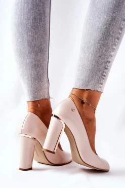 Czółenka Na Słupku Monnari 0780-015 Beżowe