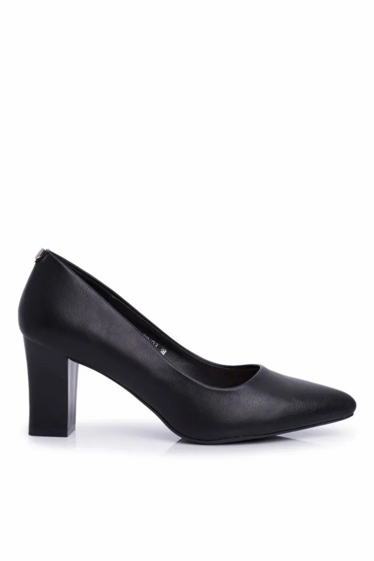 Czółenka Na Słupku Sergio Leone PB403 Czarne