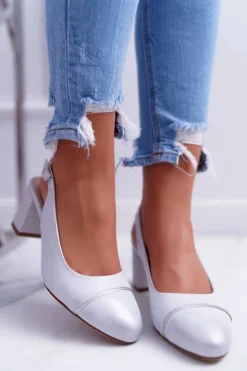 Czółenka Na Słupku Sergio Leone SK797 Szare Hertes