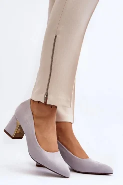 Czółenka Na Słupku Szare Stelloria