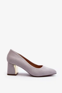 Czółenka Na Słupku Szare Stelloria