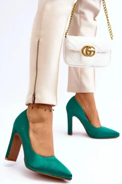 Czółenka Na Słupku Zielone Piatti