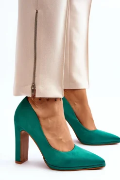 Czółenka Na Słupku Zielone Piatti