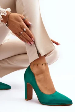 Czółenka Na Słupku Zielone Piatti