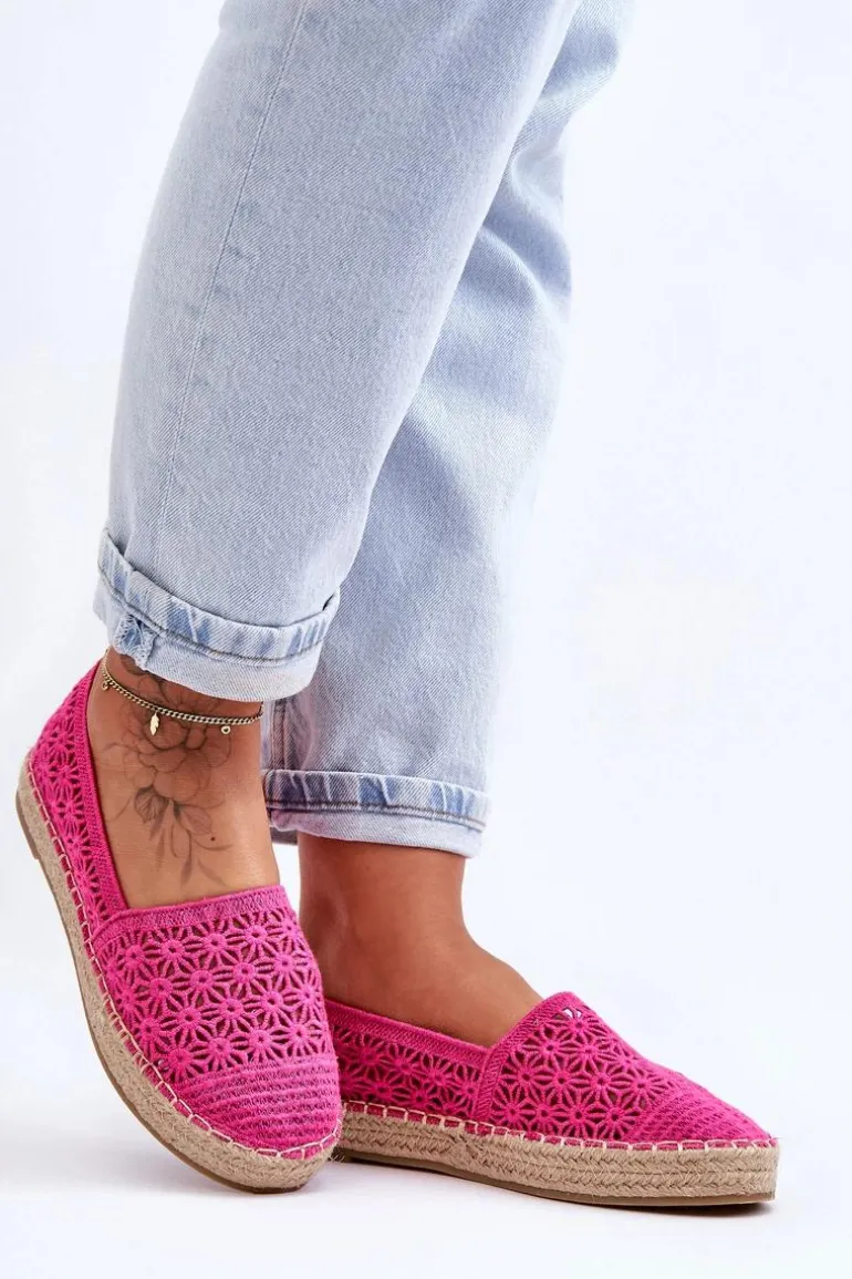 Damskie Ażurowe Espadryle Różowe One Lover