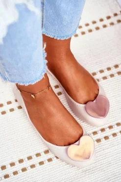 Damskie Baleriny Pachnące Gumowe ZAXY Beżowe FF285051