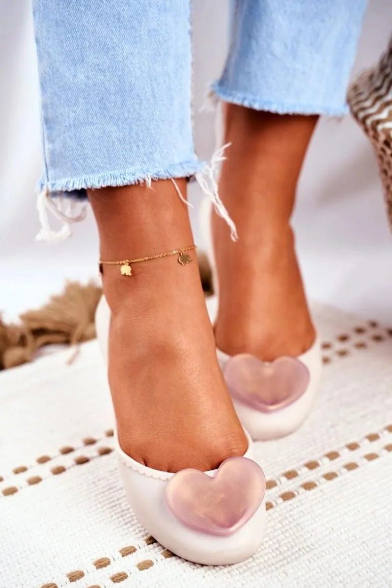 Damskie Baleriny Pachnące Gumowe ZAXY Beżowe FF285051