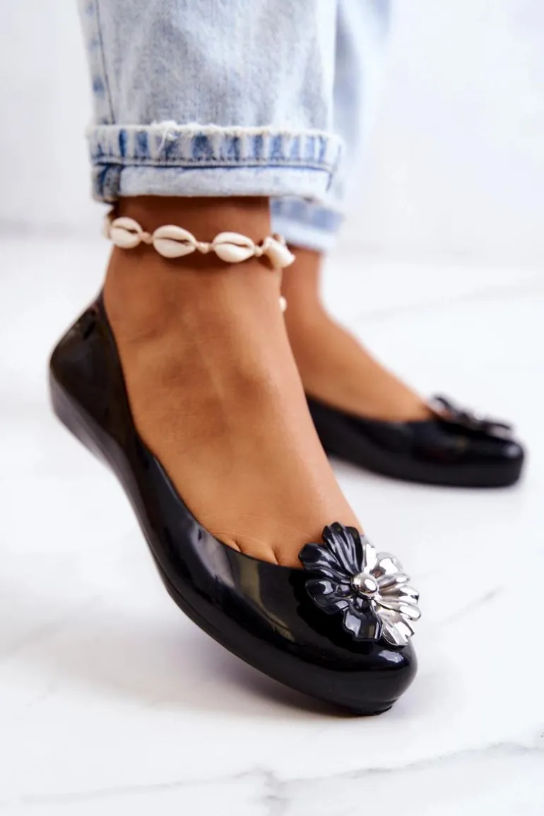 Damskie Baleriny Pachnące Gumowe ZAXY JJ285048 Czarne