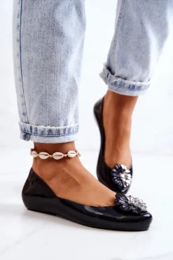 Damskie Baleriny Pachnące Gumowe ZAXY JJ285048 Czarne