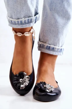 Damskie Baleriny Pachnące Gumowe ZAXY JJ285048 Czarne