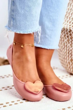 Damskie Baleriny Pachnące Gumowe ZAXY Różowe FF285052