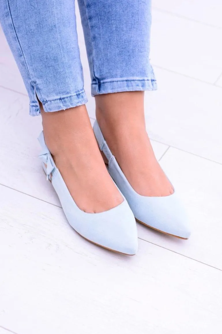 Damskie Błękitne Baleriny w Szpic Howla