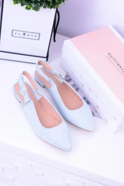 Damskie Błękitne Baleriny w Szpic Howla