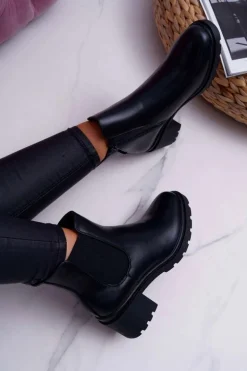 Damskie Botki Czarne Disquared