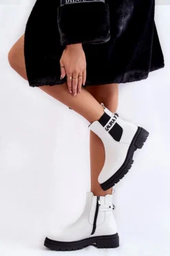 Damskie Botki La.Fi 250005W-PU Białe