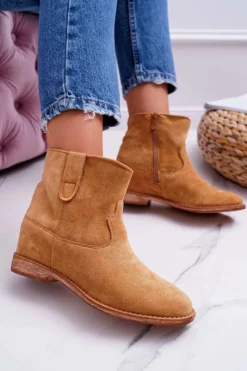 Damskie Botki Na Koturnie Camel Evana