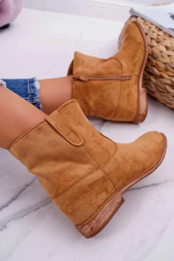 Damskie Botki Na Koturnie Camel Evana