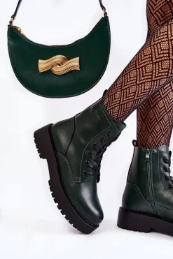 Damskie Botki Na Platformie Zielone Randi