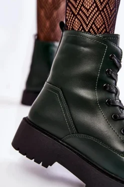 Damskie Botki Na Platformie Zielone Randi