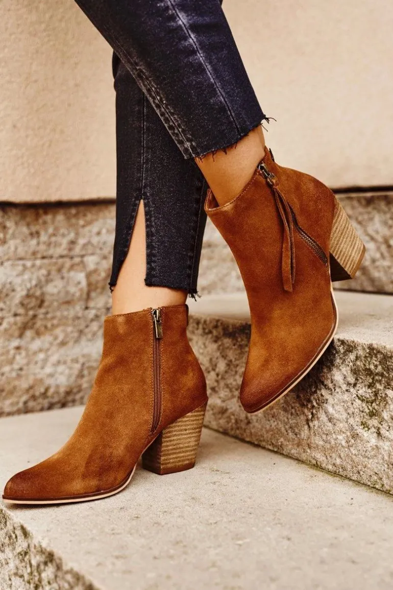 Damskie Botki Na Słupku Big Star Camel GG274364