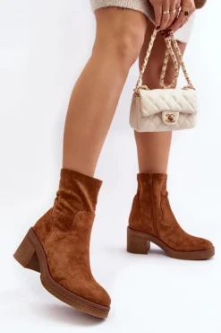 Damskie Botki Na Słupku Camel Argastis