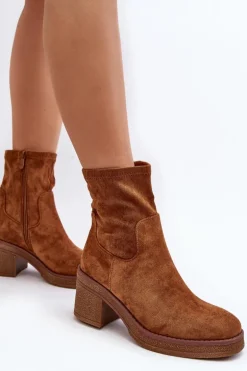 Damskie Botki Na Słupku Camel Argastis